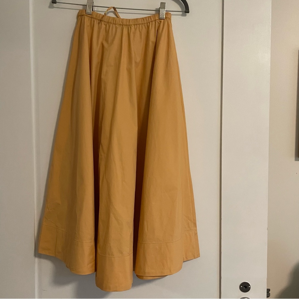 Mustard Midi Button-Front Skirt - Picture 4 of 8